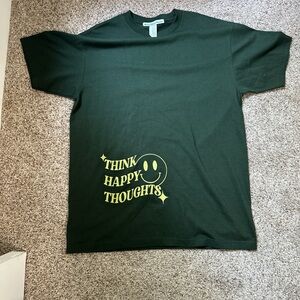 Green T-Shirt with Yellow Graphic